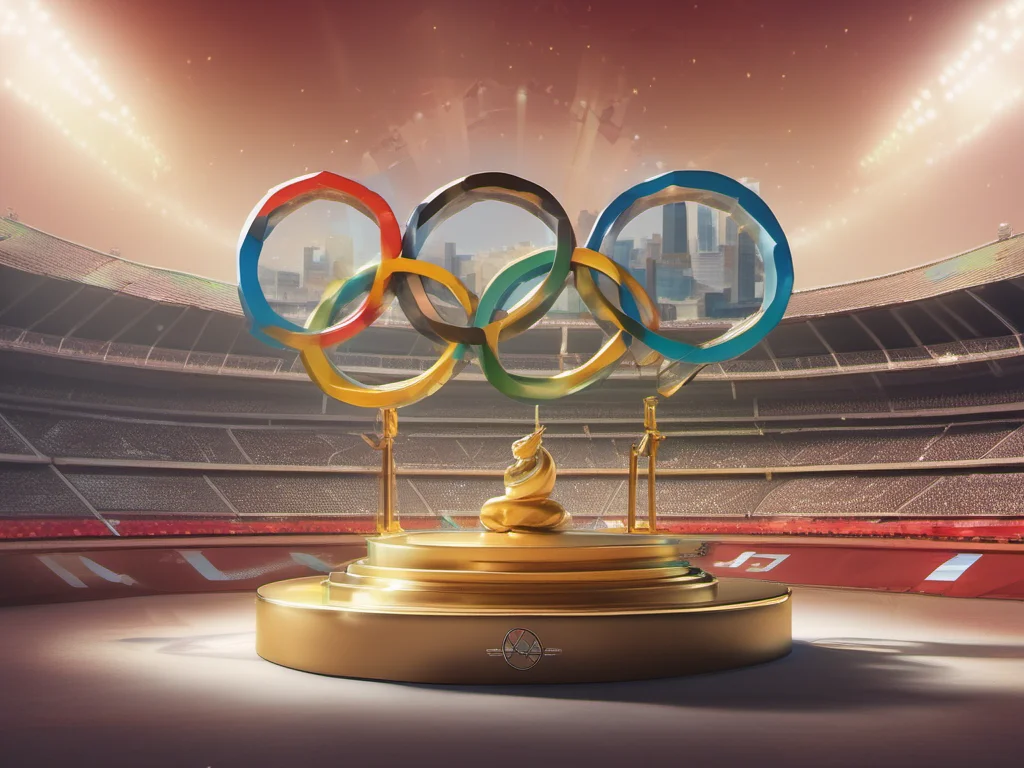 奥运五环见证中国队奥运赛场争金夺银高光时刻
